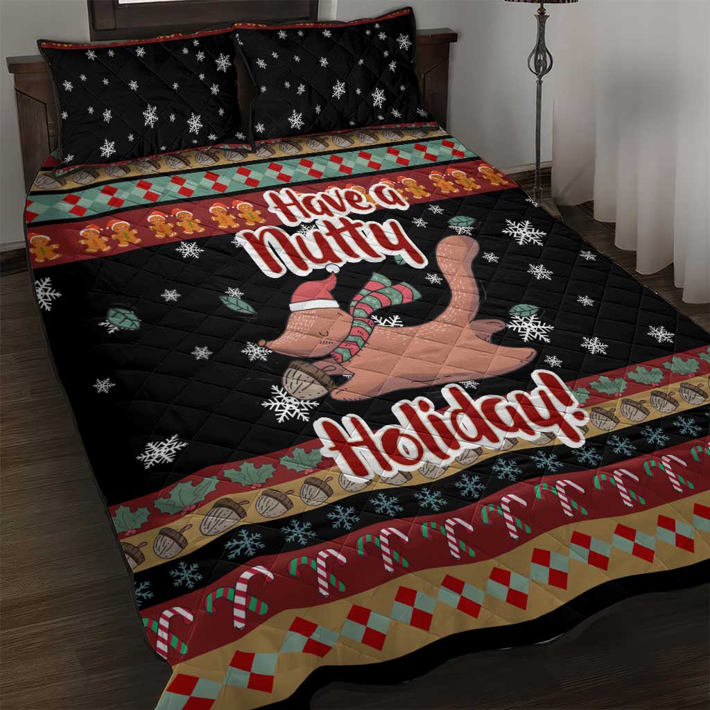 Have A Nutty Holiday Christmas Quilt Bed Set Xmas Holiday Patterns - Wonder Print Shop