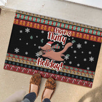 Have A Nutty Holiday Christmas Rubber Doormat Xmas Holiday Patterns - Wonder Print Shop