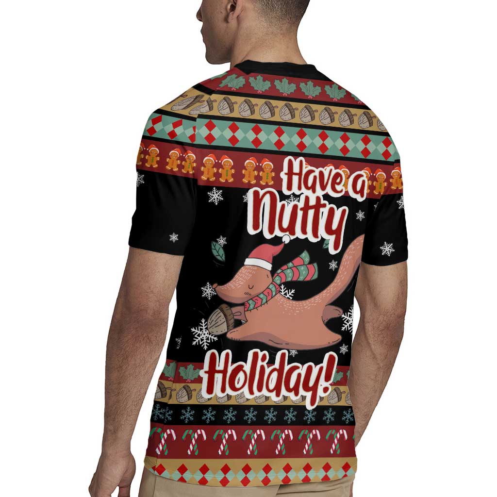 Have A Nutty Holiday Christmas Rugby Jersey Xmas Holiday Patterns - Wonder Print Shop
