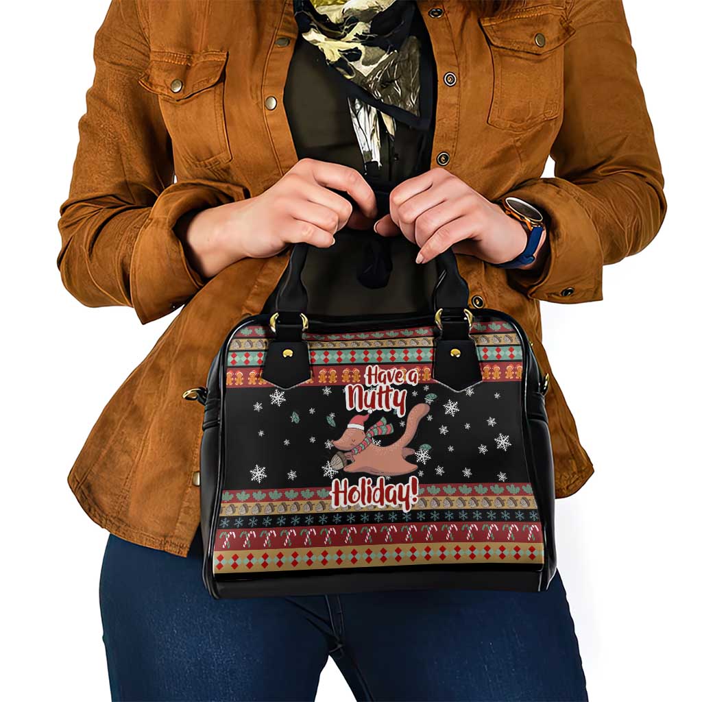Have A Nutty Holiday Christmas Shoulder Handbag Xmas Holiday Patterns - Wonder Print Shop