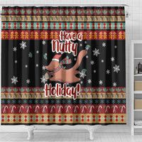 Have A Nutty Holiday Christmas Shower Curtain Xmas Holiday Patterns - Wonder Print Shop