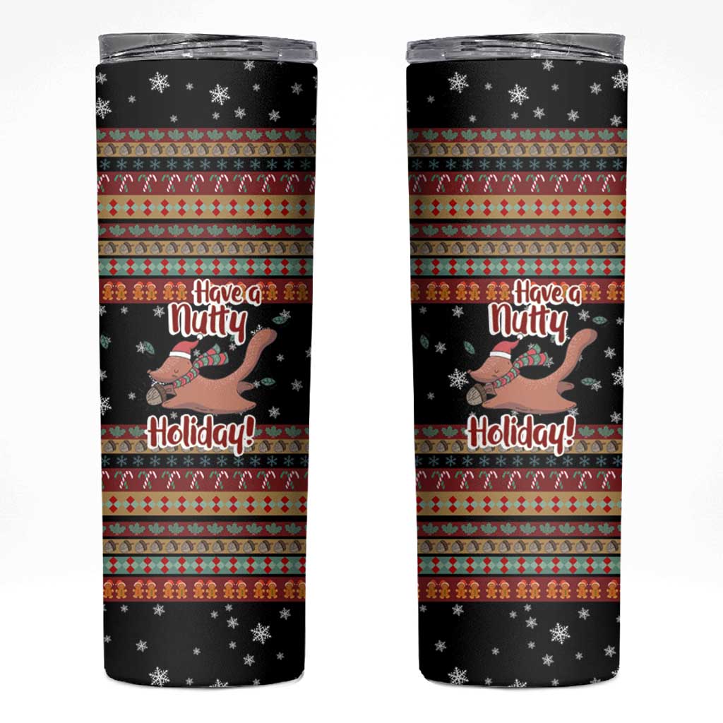 Have A Nutty Holiday Christmas Skinny Tumbler Xmas Holiday Patterns - Wonder Print Shop