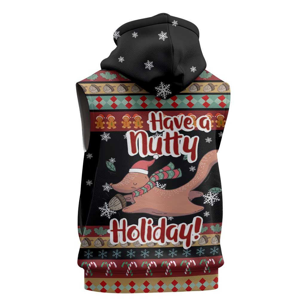 Have A Nutty Holiday Christmas Sleeveless Hoodie Xmas Holiday Patterns - Wonder Print Shop