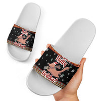 Have A Nutty Holiday Christmas Slide Sandals Xmas Holiday Patterns - Wonder Print Shop