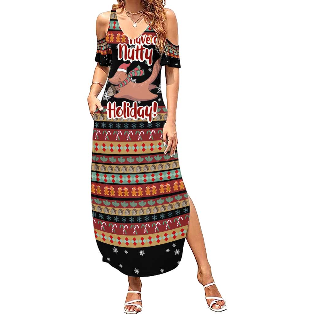 Have A Nutty Holiday Christmas Summer Maxi Dress Xmas Holiday Patterns - Wonder Print Shop