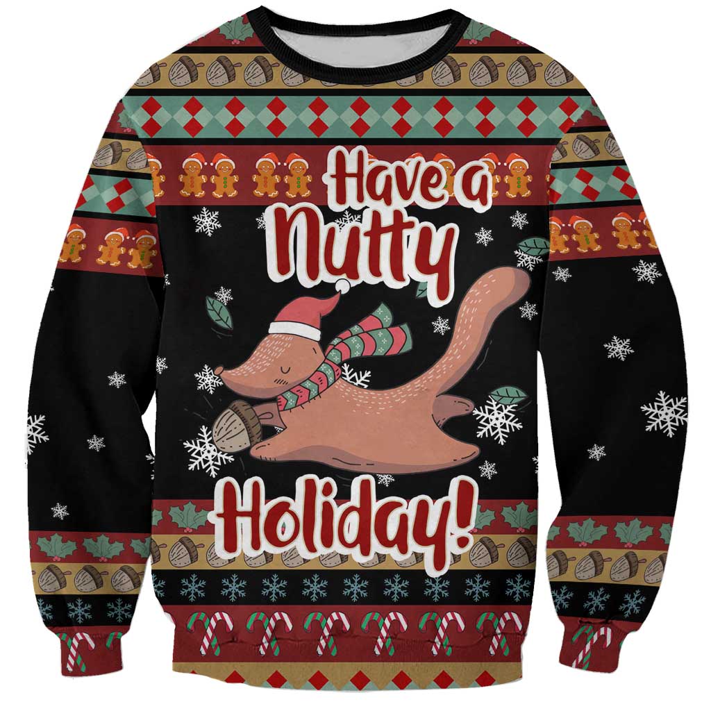 Have A Nutty Holiday Christmas Sweatshirt Xmas Holiday Patterns - Wonder Print Shop