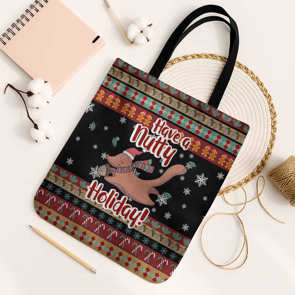 Have A Nutty Holiday Christmas Tote Bag Xmas Holiday Patterns - Wonder Print Shop