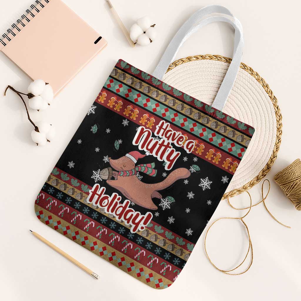 Have A Nutty Holiday Christmas Tote Bag Xmas Holiday Patterns - Wonder Print Shop
