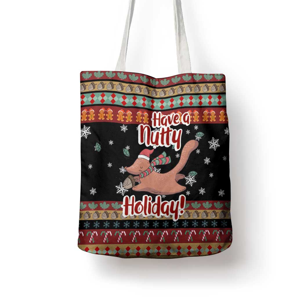 Have A Nutty Holiday Christmas Tote Bag Xmas Holiday Patterns - Wonder Print Shop