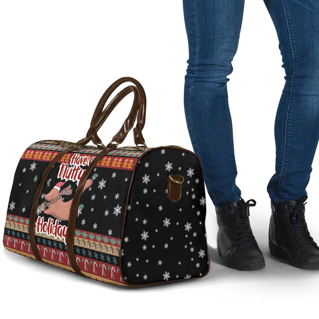 Have A Nutty Holiday Christmas Travel Bag Xmas Holiday Patterns - Wonder Print Shop