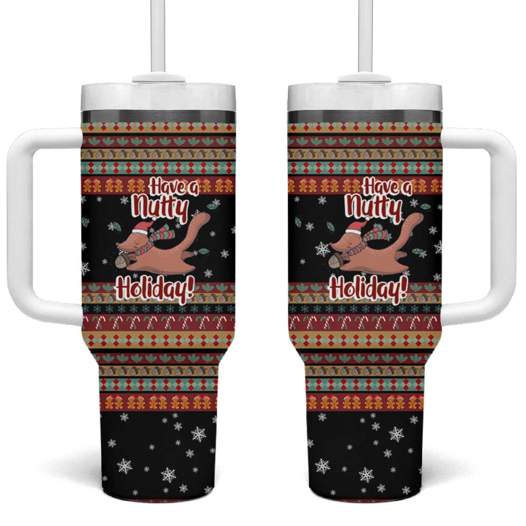 Have A Nutty Holiday Christmas Tumbler With Handle Xmas Holiday Patterns - Wonder Print Shop