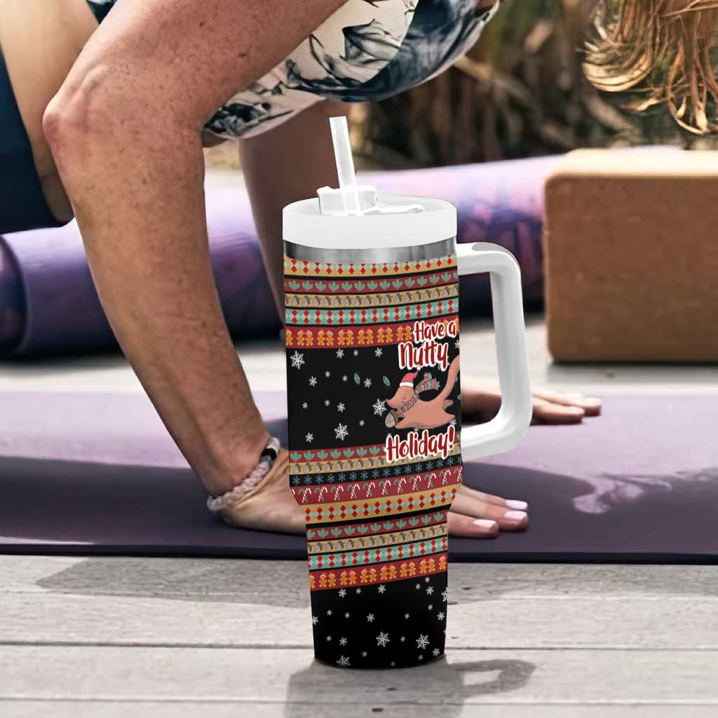 Have A Nutty Holiday Christmas Tumbler With Handle Xmas Holiday Patterns - Wonder Print Shop