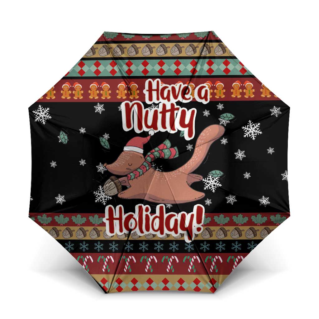 Have A Nutty Holiday Christmas Umbrella Xmas Holiday Patterns - Wonder Print Shop