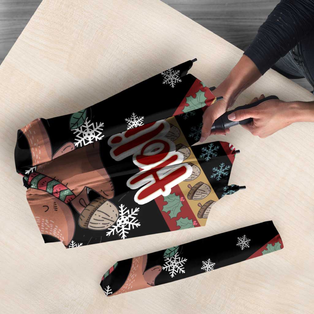 Have A Nutty Holiday Christmas Umbrella Xmas Holiday Patterns - Wonder Print Shop