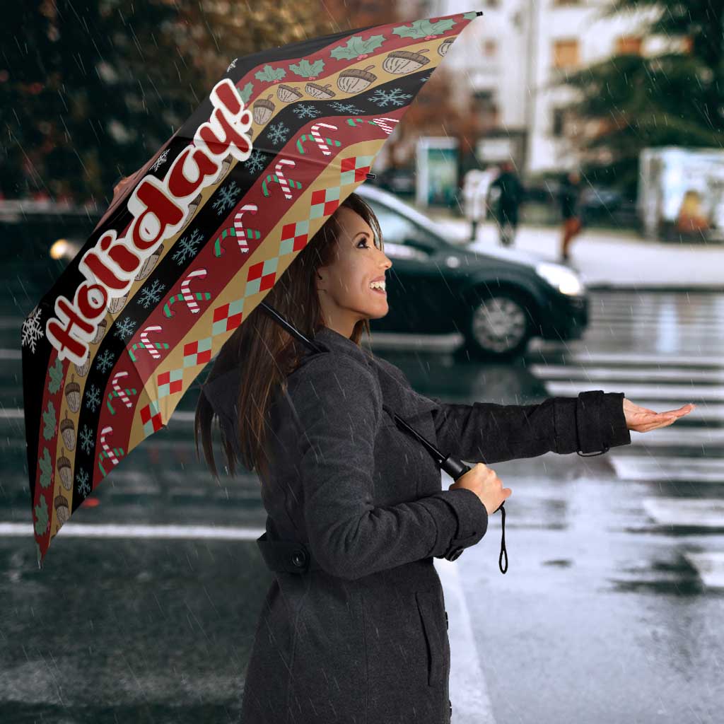 Have A Nutty Holiday Christmas Umbrella Xmas Holiday Patterns - Wonder Print Shop