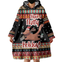 Have A Nutty Holiday Christmas Wearable Blanket Hoodie Xmas Holiday Patterns - Wonder Print Shop