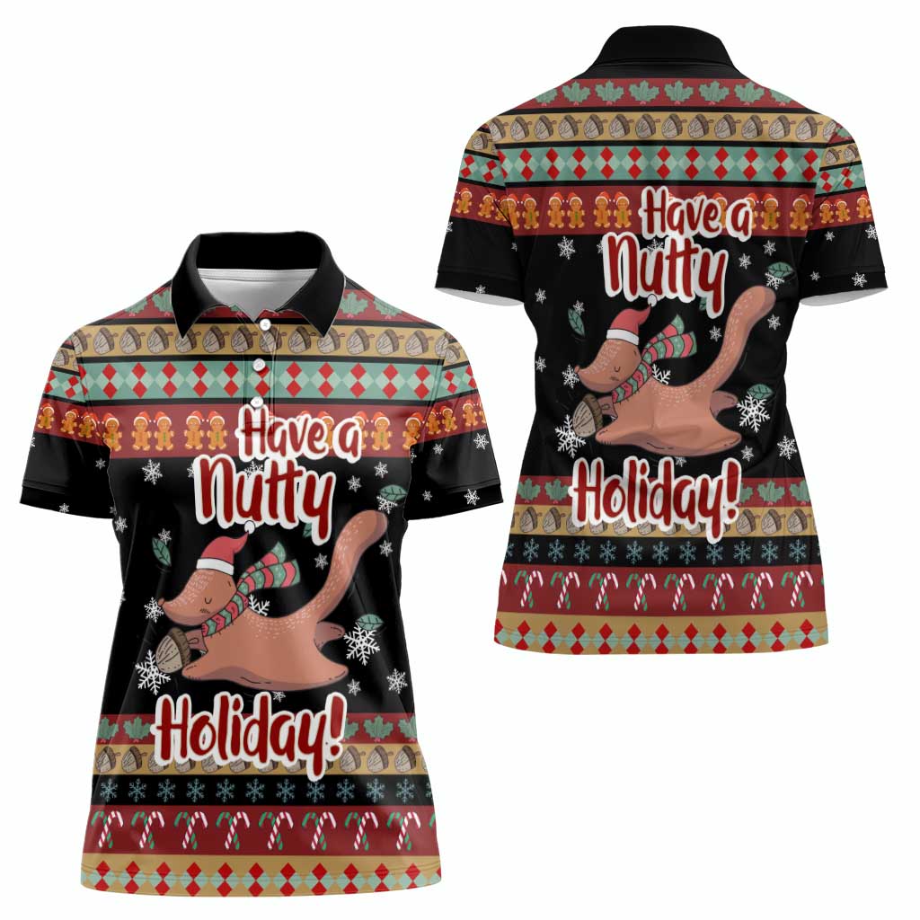 Have A Nutty Holiday Christmas Women Polo Shirt Xmas Holiday Patterns - Wonder Print Shop