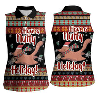Have A Nutty Holiday Christmas Women Sleeveless Polo Shirt Xmas Holiday Patterns - Wonder Print Shop