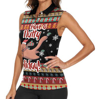 Have A Nutty Holiday Christmas Women Sleeveless Polo Shirt Xmas Holiday Patterns - Wonder Print Shop