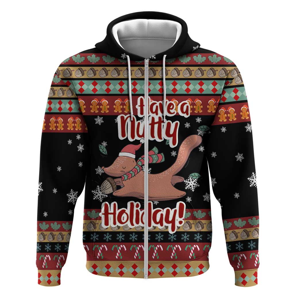 Have A Nutty Holiday Christmas Zip Hoodie Xmas Holiday Patterns - Wonder Print Shop