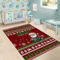 Tractor Santa Christmas Area Rug Xmas Holiday Patterns - Wonder Print Shop