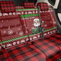 Tractor Santa Christmas Back Car Seat Cover Xmas Holiday Patterns - Wonder Print Shop