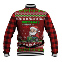 Tractor Santa Christmas Baseball Jacket Xmas Holiday Patterns - Wonder Print Shop