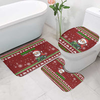Tractor Santa Christmas Bathroom Set Xmas Holiday Patterns - Wonder Print Shop
