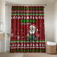 Tractor Santa Christmas Bathroom Set Xmas Holiday Patterns - Wonder Print Shop