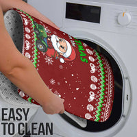 Tractor Santa Christmas Bathroom Set Xmas Holiday Patterns - Wonder Print Shop