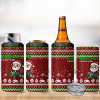Tractor Santa Christmas 4 in 1 Can Cooler Tumbler Xmas Holiday Patterns - Wonder Print Shop