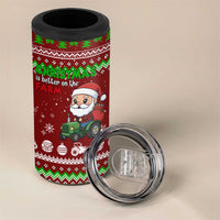 Tractor Santa Christmas 4 in 1 Can Cooler Tumbler Xmas Holiday Patterns - Wonder Print Shop