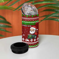 Tractor Santa Christmas 4 in 1 Can Cooler Tumbler Xmas Holiday Patterns - Wonder Print Shop