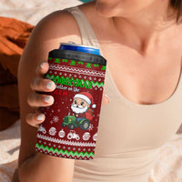 Tractor Santa Christmas 4 in 1 Can Cooler Tumbler Xmas Holiday Patterns - Wonder Print Shop