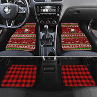 Tractor Santa Christmas Car Mats Xmas Holiday Patterns - Wonder Print Shop