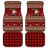 Tractor Santa Christmas Car Mats Xmas Holiday Patterns - Wonder Print Shop