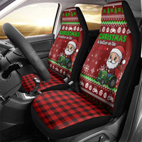 Tractor Santa Christmas Car Seat Cover Xmas Holiday Patterns - Wonder Print Shop