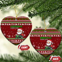Tractor Santa Christmas Ceramic Ornament Xmas Holiday Patterns - Wonder Print Shop