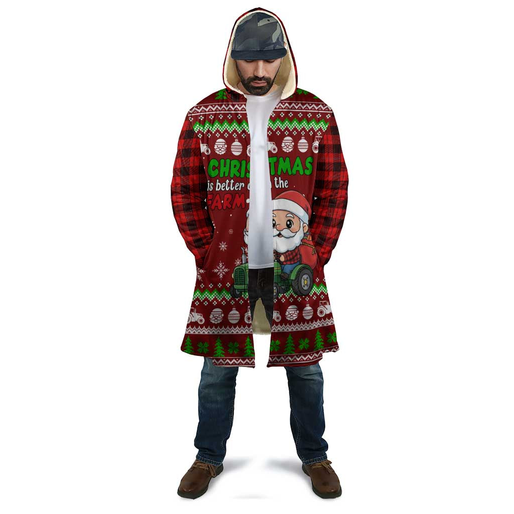 Tractor Santa Christmas Cloak Xmas Holiday Patterns - Wonder Print Shop