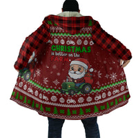 Tractor Santa Christmas Cloak Xmas Holiday Patterns - Wonder Print Shop