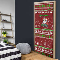Tractor Santa Christmas Door Cover Xmas Holiday Patterns - Wonder Print Shop