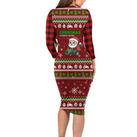 Tractor Santa Christmas Family Matching Long Sleeve Bodycon Dress and Hawaiian Shirt Xmas Holiday Patterns - Wonder Print Shop
