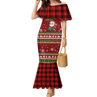 Tractor Santa Christmas Family Matching Mermaid Dress and Hawaiian Shirt Xmas Holiday Patterns - Wonder Print Shop