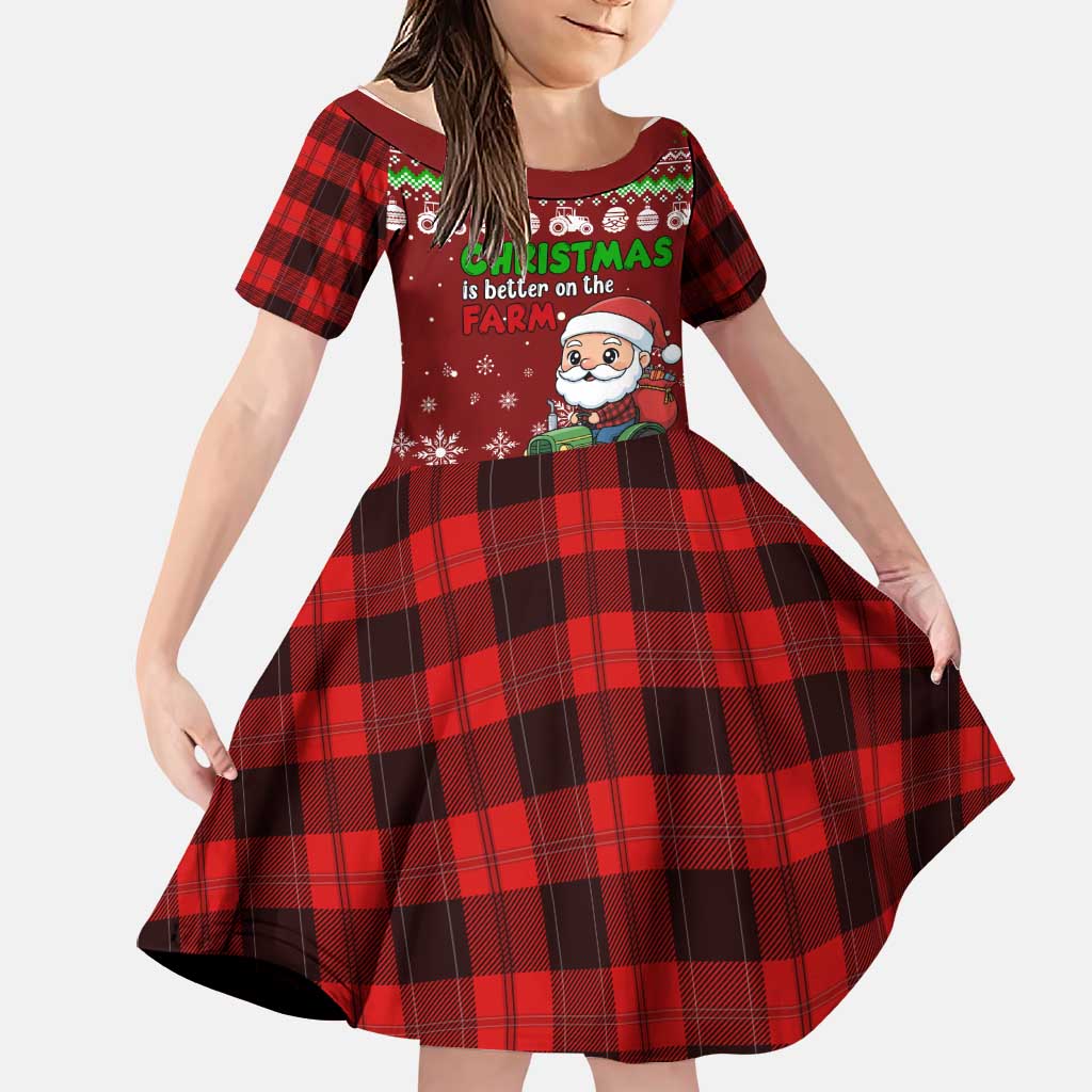 Tractor Santa Christmas Family Matching Off Shoulder Maxi Dress and Hawaiian Shirt Xmas Holiday Patterns - Wonder Print Shop