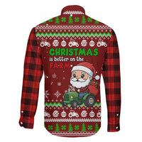 Tractor Santa Christmas Family Matching Puletasi and Hawaiian Shirt Xmas Holiday Patterns - Wonder Print Shop