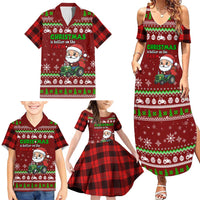Tractor Santa Christmas Family Matching Summer Maxi Dress and Hawaiian Shirt Xmas Holiday Patterns - Wonder Print Shop