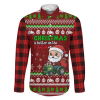 Tractor Santa Christmas Family Matching Summer Maxi Dress and Hawaiian Shirt Xmas Holiday Patterns - Wonder Print Shop