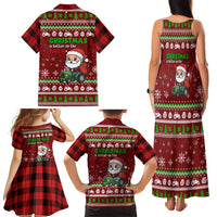 Tractor Santa Christmas Family Matching Tank Maxi Dress and Hawaiian Shirt Xmas Holiday Patterns - Wonder Print Shop