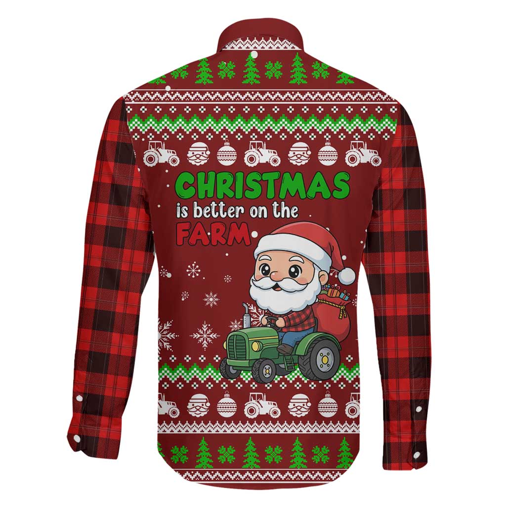 Tractor Santa Christmas Family Matching Tank Maxi Dress and Hawaiian Shirt Xmas Holiday Patterns - Wonder Print Shop