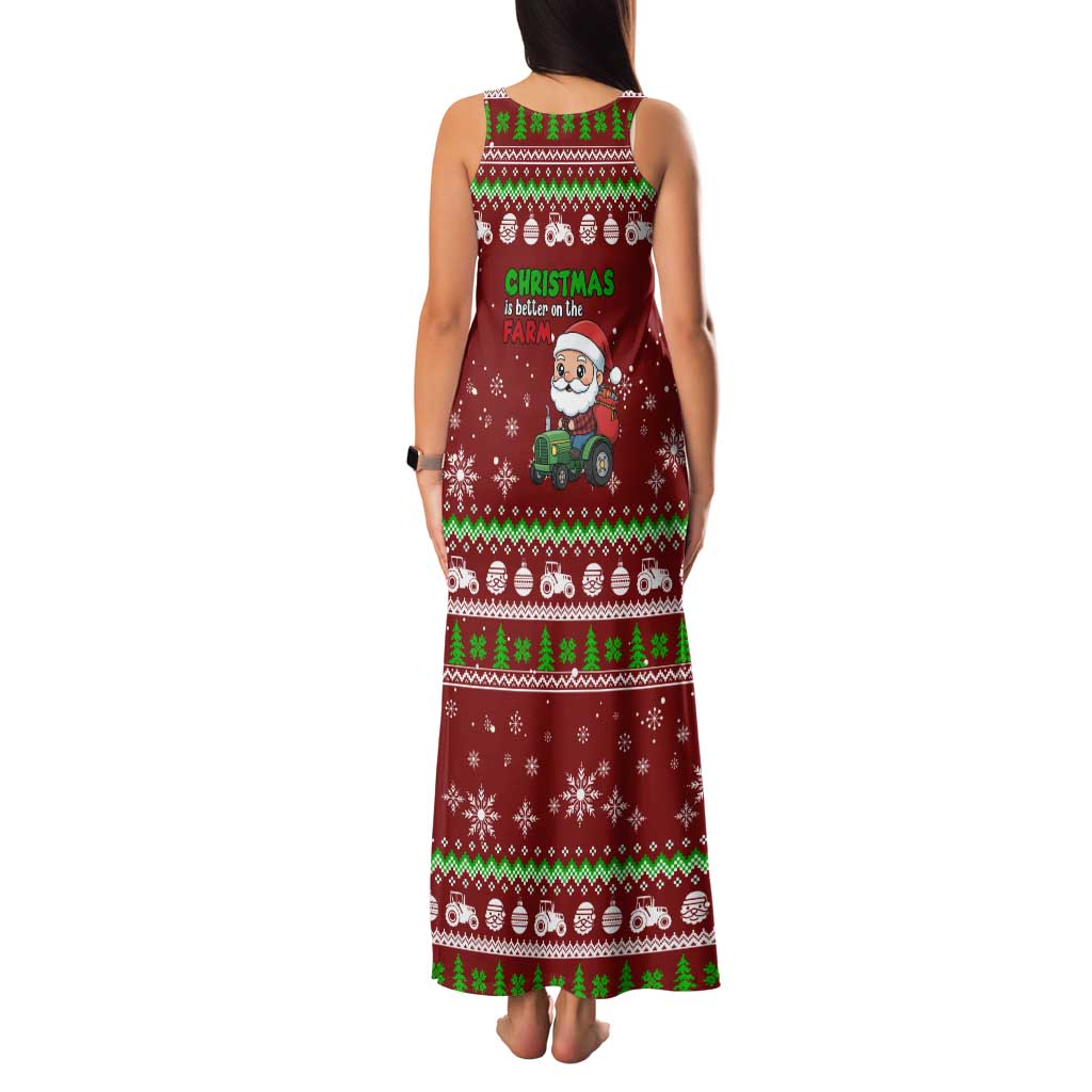 Tractor Santa Christmas Family Matching Tank Maxi Dress and Hawaiian Shirt Xmas Holiday Patterns - Wonder Print Shop